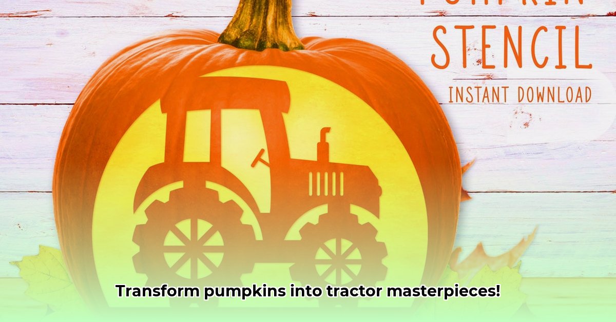 tractor-carved-pumpkin